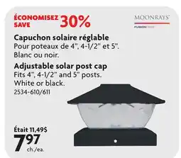 Home Hardware Adjustable solar post cap offer