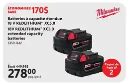 Home Hardware 18V REDLITHIUM XC5.0 extended capacity batteries offer