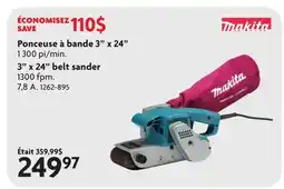 Home Hardware Makita 3 x 24 belt sander offer