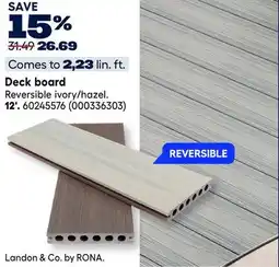 RONA Deck board 12' offer