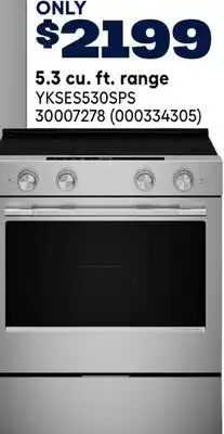 RONA Kitchen Aid 5.3 cu. ft. range offer