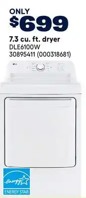 RONA 7.3 cu. ft. dryer offer