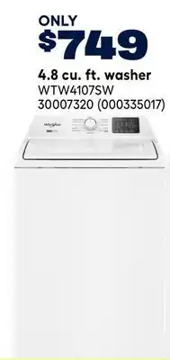 RONA 4.8 cu. ft. washer offer
