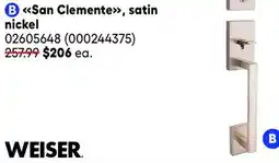RONA Weiser All doors levers and San Clemente handlesets offer