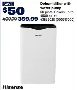 RONA Hisense Dehumidifier with water pump offer