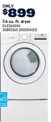 RONA LG 7.4 cu. ft. dryer offer