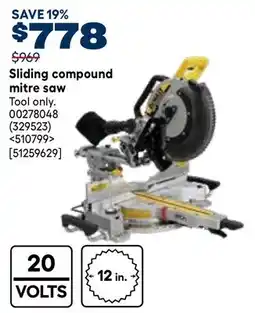 RONA DEWALT Sliding compound mitre saw offer