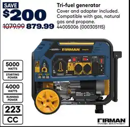 RONA FIRMAN Tri-fuel generator offer