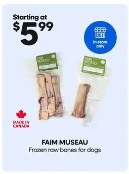 Mondou FAIM MUSEAU Frozen raw bones for dogs offer
