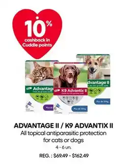 Mondou ADVANTAGE II/K9 ADVANTIX II All topical antiparasitic protection for cats or dogs offer