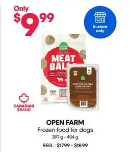 Mondou OPEN FARM Frozen food for dogs offer