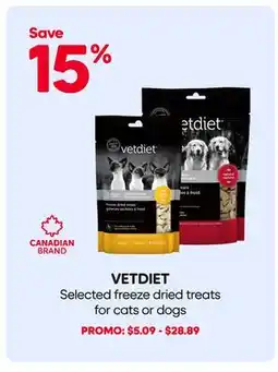 Mondou VETDIET Selected freeze dried treats for cats or dogs offer