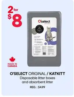 Mondou O'SELECT ORIGINAL/KATKITT Disposable litter boxes and absorbent litter offer