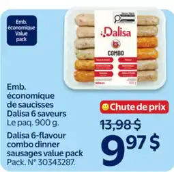 Walmart Dalisa 6-flavour combo dinner sausages value pack offer