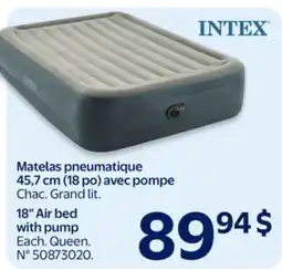 Walmart Intex 18 Air bed with pump offer