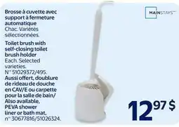 Walmart Toilet brush with self-closing toilet brush holder offer