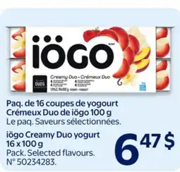 Walmart iögo Creamy Duo yogurt offer