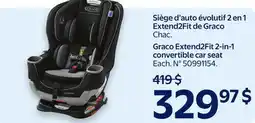 Walmart Graco Extend2Fit 2-in-1 convertible car seat offer