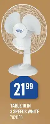 Canac Table Fan 16 in 3 Speeds offer