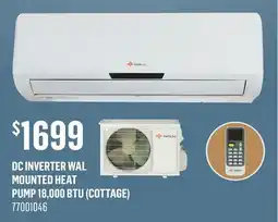 Canac DC Inverter Wall mounted Heat Pump offer