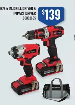 Canac 18 V 1/2 in. Drill Driver & Impact Driver offer