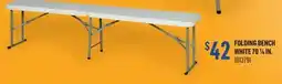 Canac FOLDING BENCH WHITE 70 % IN offer