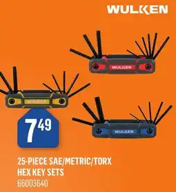 Canac 25-Piece SAE/Metric/Torx Hex Key Sets offer