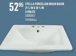 Canac Stella Porcelain Wash Basin 211/4in x 181/2in offer