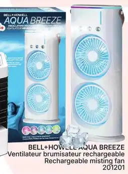 Rossy BELL+HOWELL AQUA BREEZE Rechargeable misting fan offer