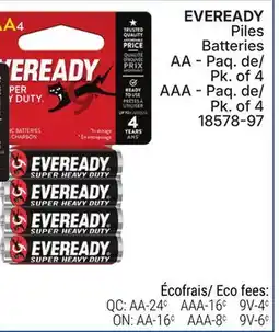 Rossy EVEREADY Piles Batteries offer