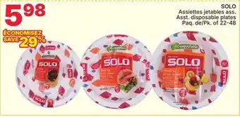 Rossy SOLO Asst. disposable plates offer