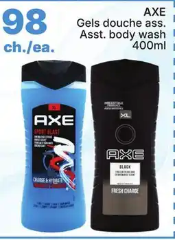 Rossy AXE Asst. body wash offer