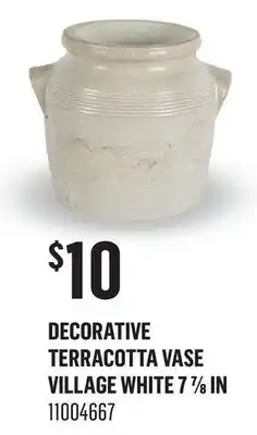 Canac Decorative Terracotta Vase Village White offer