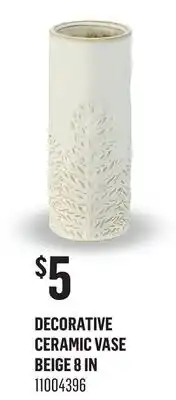 Canac Decorative Ceramic Vase Beige offer