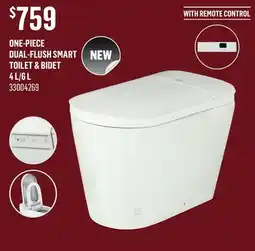 Canac One-Piece Dual-Flush Smart Toilet & Bidet 4L/6L offer