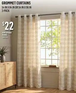 Canac Semi-Opaque Grommet Curtains 54inx84in offer