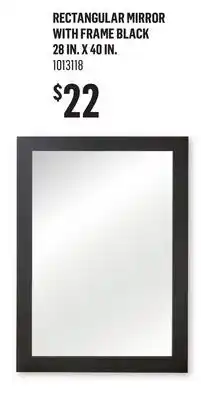Canac Rectangular Mirror with Frame Black 28 in. x 40 in offer