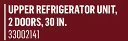 Canac upper refrigerator unit, 2 doors, 30in offer