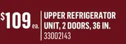 Canac upper refrigerator unit, 2 doors, 36in offer