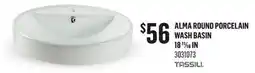 Canac Alma Round Porcelain Wash Basin 18 11/16 in offer