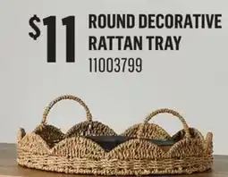 Canac Round Decorative Rattan Tray offer
