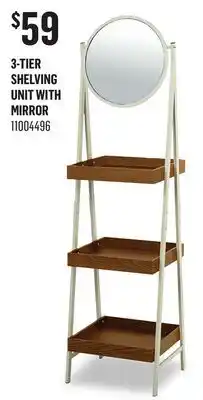 Canac 3-Tier Shelving Unit with Mirror offer