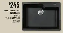 Canac Bowl Kitchen Sink Onyx black offer