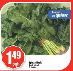 Bonanza Épinard frais offer