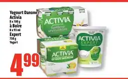 Bonanza Yogourt Danone Activia 8 x 100 g à Boire 8 x 93 ml Expert 750 g offer