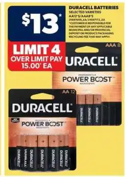 Real Canadian Superstore Duracell Batteries offer