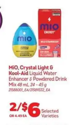 Real Canadian Superstore MiO, Crystal Light & Kool-Aid Liquid Water Enhancer & Powdered Drink Mix offer