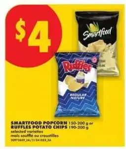 No Frills SMARTFOOD POPCORN or RUFFLES POTATO CHIPS offer