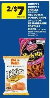 Real Canadian Superstore Humpty Dumpty Snacks, Old Dutch Potato Chips, Restaurante Tortilla Chips offer