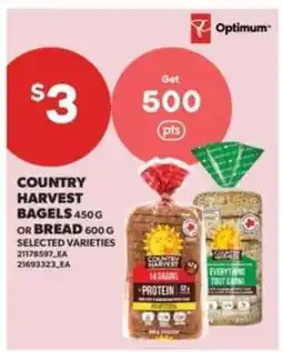 Real Canadian Superstore Country Harvest Bagels or Bread offer